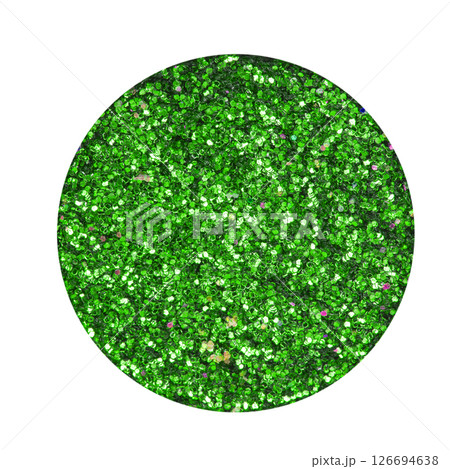 Bright cosmetic glitters top view isolated on white background Bright cosmetic glitters top view isolated on white background 126694638