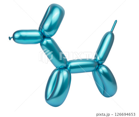 Balloon blue dog party model isolated on the white background Balloon blue dog party model isolated on the white background 126694653