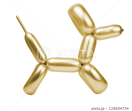 bright balloon dog isolated on the white background bright balloon dog isolated on the white background 126694734