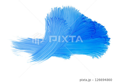 Oil Paint smudge isolated on white background Art brush painted watercolor background. 126694860