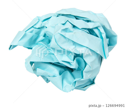 colored paper ball isolated on white background. Picture taken in studio colored paper ball isolated on white background. Picture taken in studio 126694991