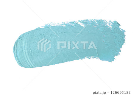 Smear and texture of cream lipstick or acrylic paint isolated on white background. Smear and texture of cream lipstick or acrylic paint isolated on white background. 126695182