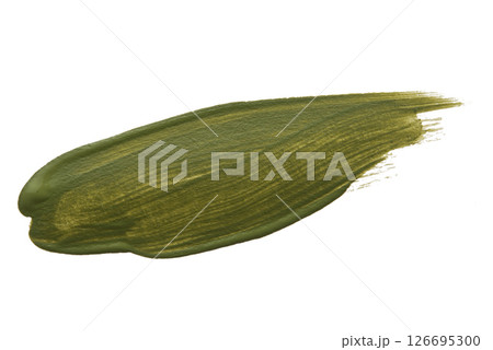 Acrylic paint brush track blank art isolated on the white background Acrylic paint brush track blank art isolated on the white background 126695300