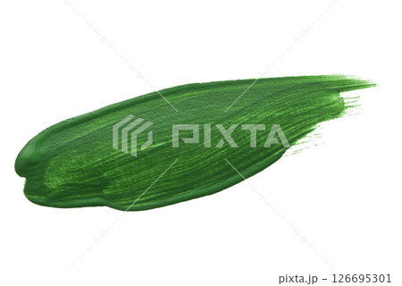 Acrylic paint brush track blank art isolated on the white background Acrylic paint brush track blank art isolated on the white background 126695301