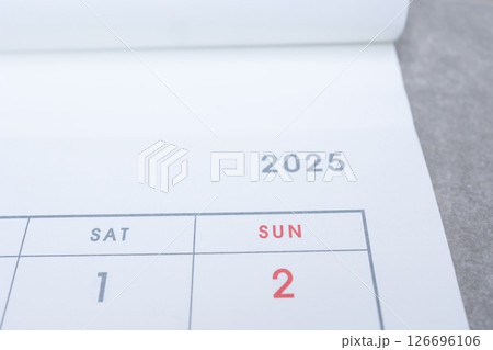カレンダー 土日のクローズアップ カレンダー 土日のクローズアップ 126696106