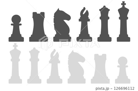 チェスの駒のイラスト チェスの駒のイラスト 126696112