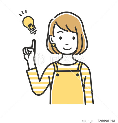 アイデアが閃く若い女性 アイデアが閃く若い女性 126696148