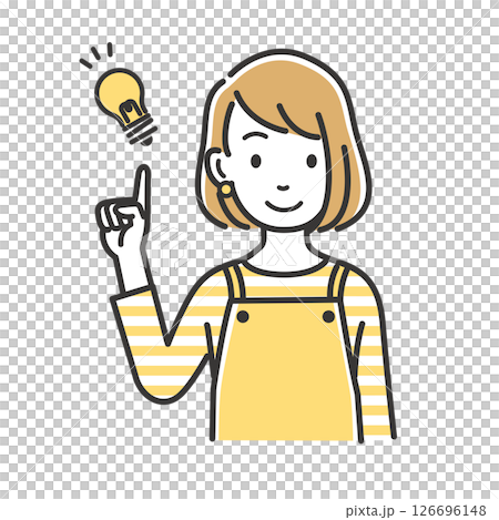 アイデアが閃く若い女性 アイデアが閃く若い女性 126696148
