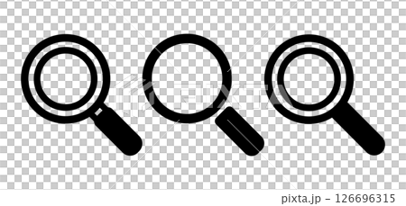 Vector illustration of magnifying glass icon 126696315