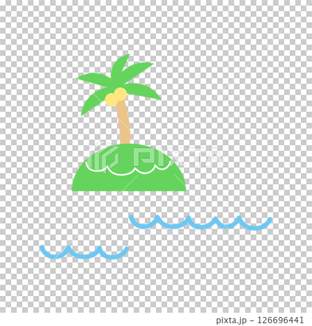 島と波のイラスト 126696441