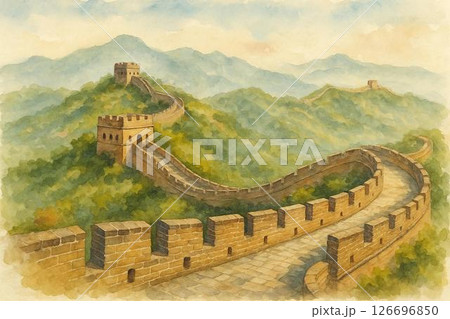 万里の長城 126696850