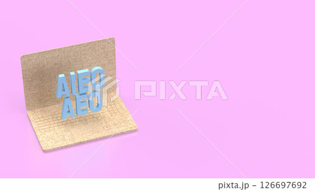 The AEO and AIEO on notebook for technology concept 3d Rendering. 126697692
