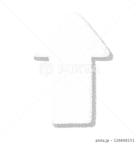 上向き真っ白い矢印のかわいいイラスト 126698151