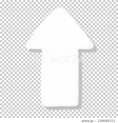 上向き真っ白い矢印のかわいいイラスト 126698151