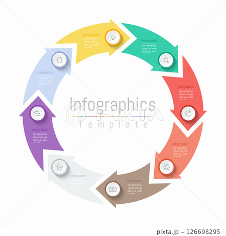 Infographic 8 options design elements for your business data. Vector Illustration. 126698295