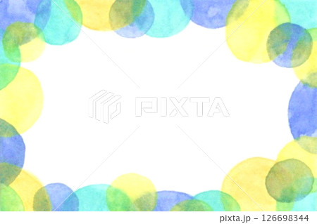 水彩　カラフル　テクスチャ　図形模様 126698344