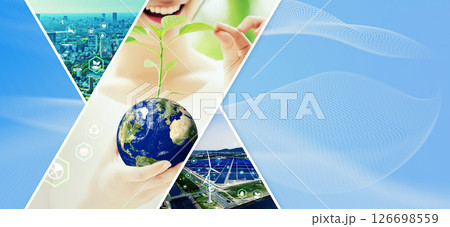 様々な環境イメージのコラージュ 126698559