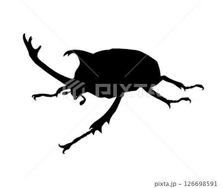 カブトムシのシルエットイラスト 126698591