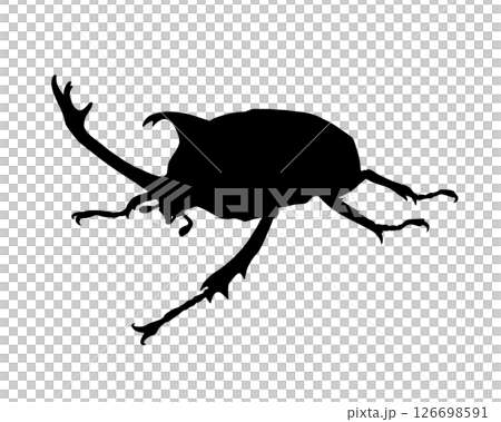 カブトムシのシルエットイラスト 126698591