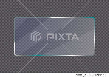 Glass plate frame Glossy window glass with reflections Glass plate frame Glossy window glass with reflections 126699446