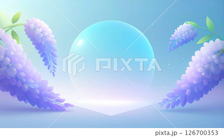 藤のフレーム背景イラスト 藤のフレーム背景イラスト 126700353