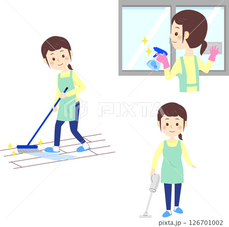 人物お掃除セット 人物お掃除セット 126701002