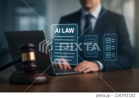 AI法律チェック項目を強調したビジネス向け画像 126701182