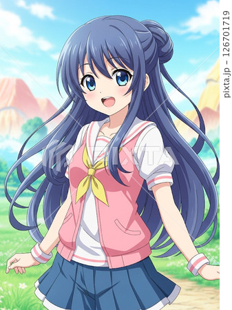 日本のアニメに出てくるような女の子　AI画像 126701719