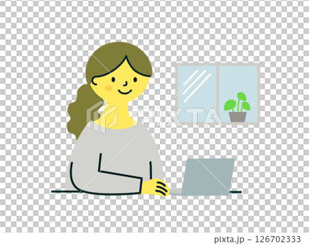 リモートワークをする女性 126702333