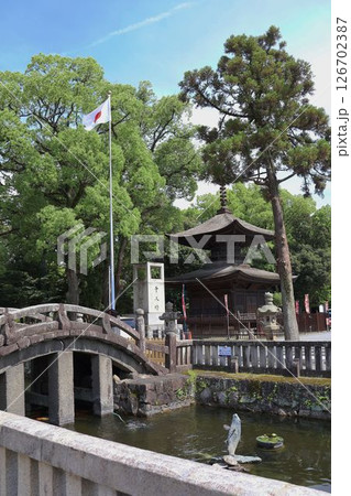 知立神社、多宝塔が見える風景 知立神社、多宝塔が見える風景 126702387
