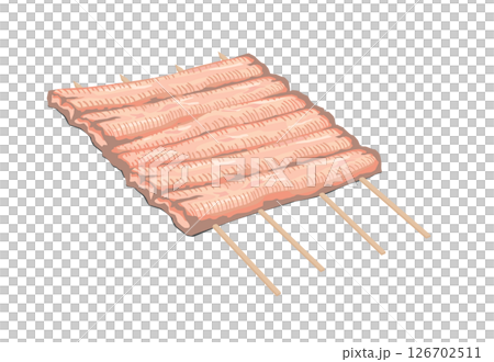 うなぎの串打ちイラスト うなぎの串打ちイラスト 126702511