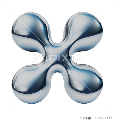 メタリックなハンドルのアイコン Y2Kスタイルのイラスト 126702517