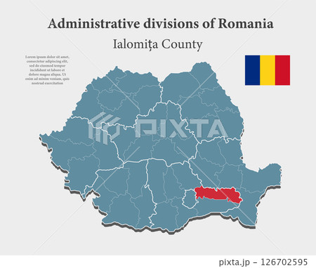 Vector map of Romania - Ialomita County 126702595