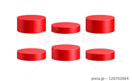 Red Ribbon Award with 3D Achievement Icon and Colors 126702664