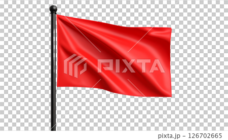 The 3D national flag flutters in the wind, symbolizing patriotism. 126702665