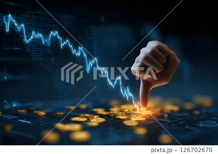 チャートとの経済イメージ チャートとの経済イメージ 126702670
