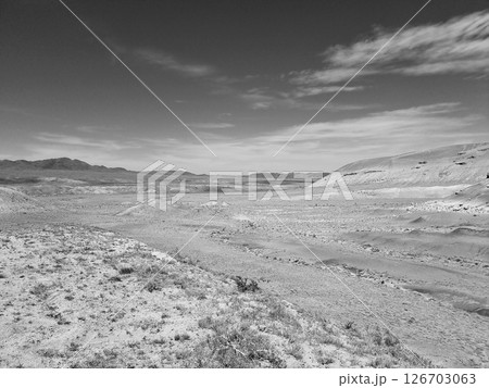 Beautiful view of nature. Black and white photo. 126703063