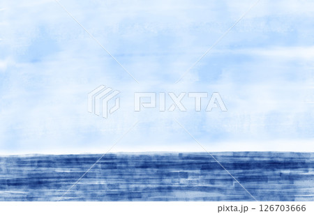 どこまでも広がる空と海のイラスト 126703666