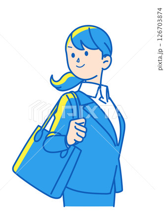 スーツ姿の女性のイラスト 126703874