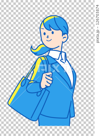 スーツ姿の女性のイラスト 126703874