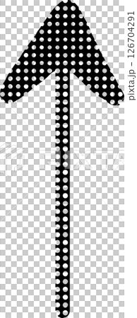 Hand drawn black dotted up arrow icon Hand drawn black dotted up arrow icon 126704291