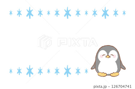 かわいいペンギンのメッセージカード 126704741