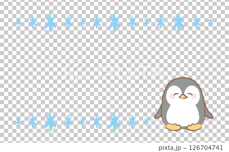 かわいいペンギンのメッセージカード 126704741