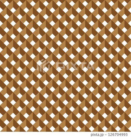 格子模様の箱型騙し絵 背景素材 視覚効果 スウォッチ対応 茶色 ブラウン 格子模様の箱型騙し絵 背景素材 視覚効果 スウォッチ対応 茶色 ブラウン 126704993