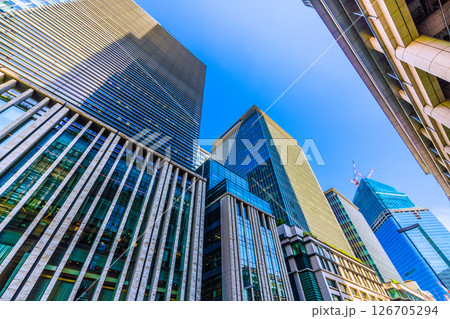 日本の東京都市景観5月。日本橋や日本橋一丁目の再開発事業などを望む。新時代に…＝28日 126705294