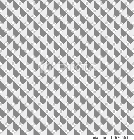 格子模様の箱型騙し絵 背景素材 視覚効果 スウォッチ対応 灰色 白 グレー ホワイト 126705633