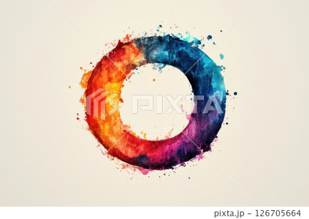 A colorful circle with a white background 126705664