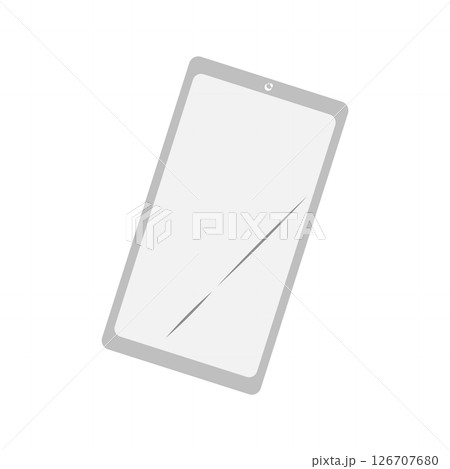 グレーのシンプルなスマートフォン グレーのシンプルなスマートフォン 126707680