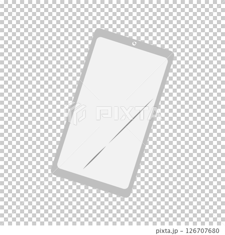 グレーのシンプルなスマートフォン グレーのシンプルなスマートフォン 126707680
