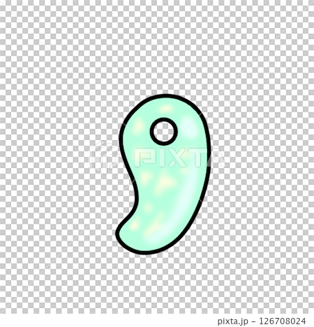 シンプル　勾玉　まがたま　イラスト 126708024